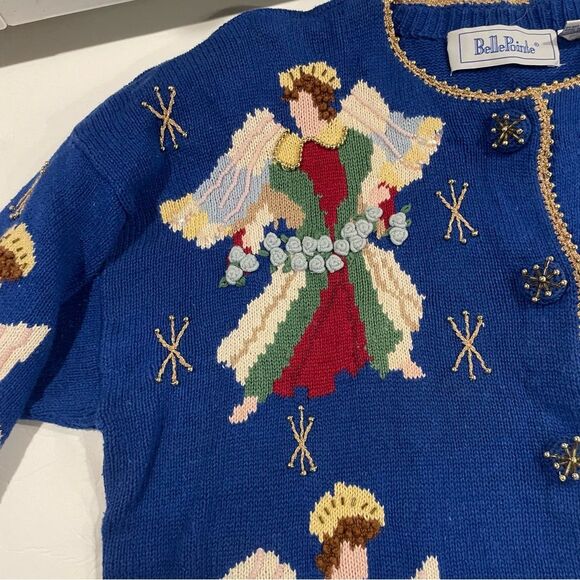 Vintage 90s-80s blue angels 💙 holiday ugly sweater contest winner 🏆 Christmas - Picture 8 of 10